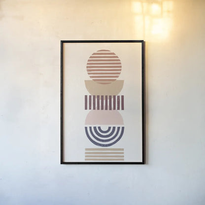 Modern Desert II Eventide by Moira Hershey. shown as a paper print in a black flame. Available as a archival giclee rolled canvas, fine art paper, or poster print. SKU 70971h.