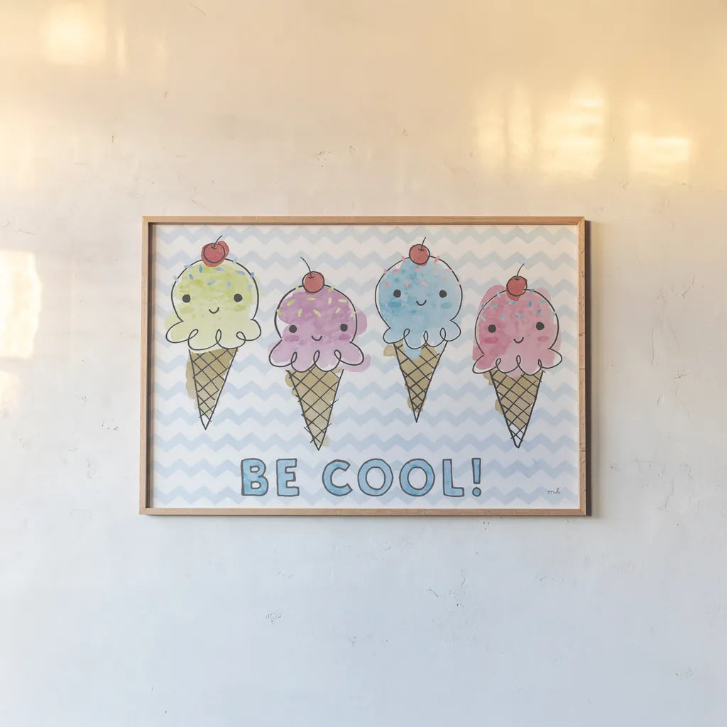 My Treat by Moira Hershey. shown as a paper print in a natural frame. Available as a archival giclee rolled canvas, fine art paper, or poster print. SKU 28500i.