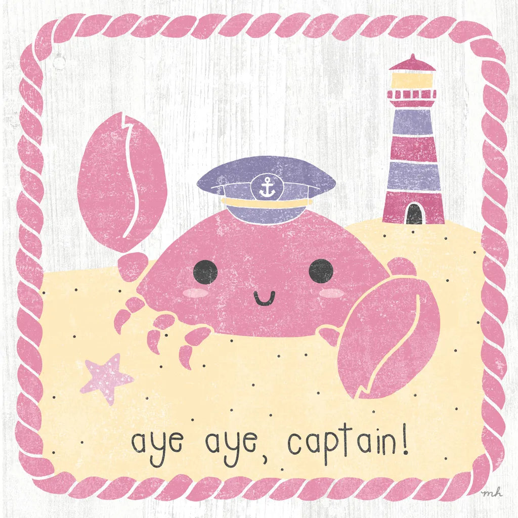 Nautical Friends II Girly by Moira Hershey. SKU 16757a. Archival Giclee Fine art print for wall decor.