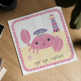Nautical Friends II Girly by Moira Hershey. Shown as a detailed flat fine art print, highlighting archival giclee quality. Available as an archival giclee rolled canvas, fine art paper, or poster print. SKU 16757a.