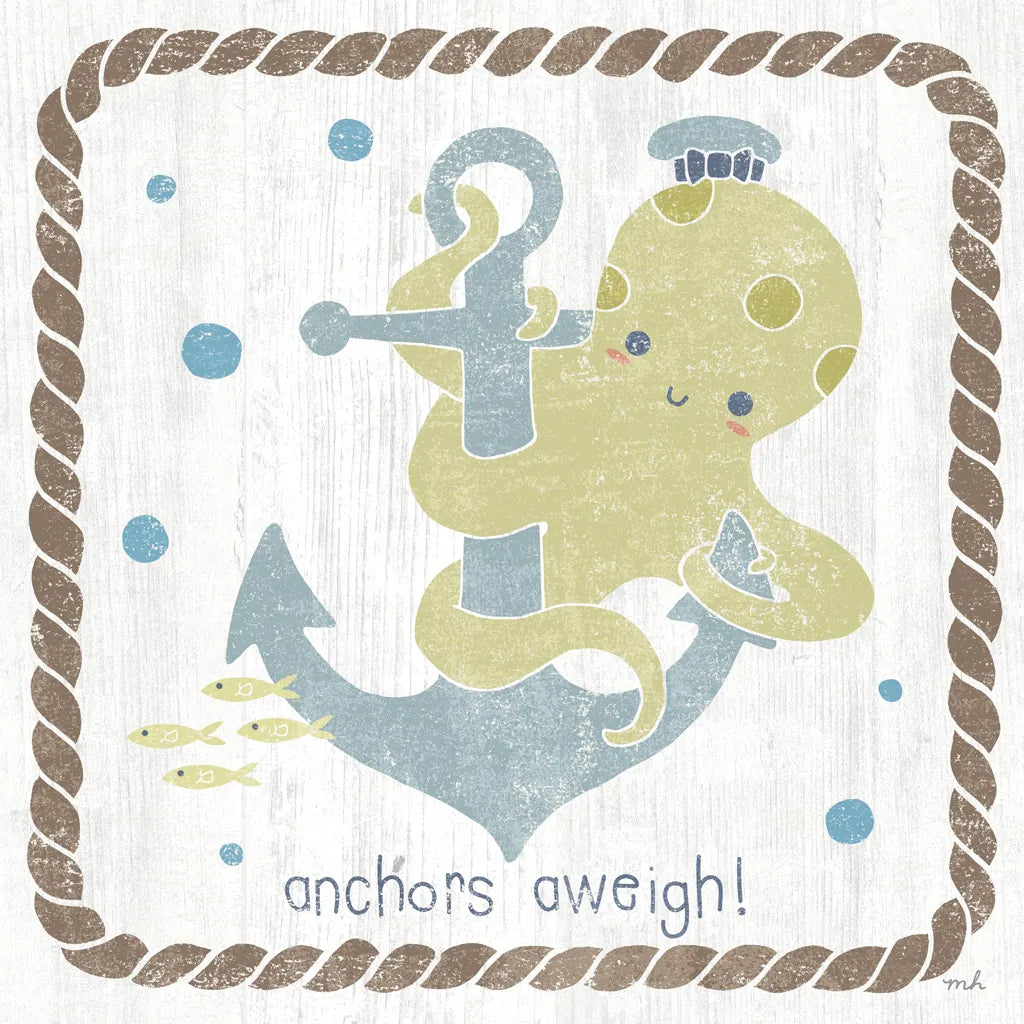 Nautical Friends III by Moira Hershey. SKU 16756a. Archival Giclee Fine art print for wall decor.