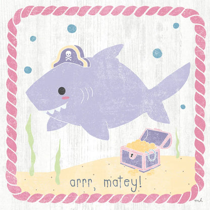 Nautical Friends IV Girly by Moira Hershey. SKU 38383a. Archival Giclee Fine art print for wall decor.