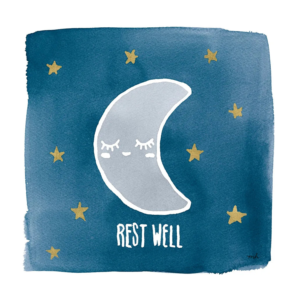 Night Sky Rest Well by Moira Hershey. SKU 49902a. Archival Giclee Fine art print for wall decor.
