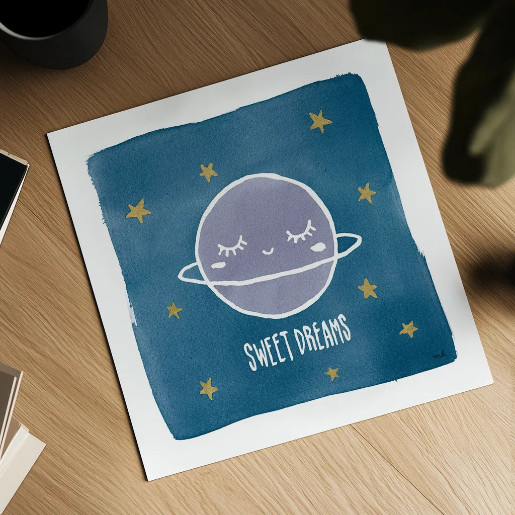 Night Sky Sweet Dreams by Moira Hershey. Shown as a detailed flat fine art print, highlighting archival giclee quality. Available as an archival giclee rolled canvas, fine art paper, or poster print. SKU 49901a.