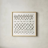 Nordic Vibes I by Moira Hershey. Shown in a natural wood glass frame for a timeless modern aesthetic. Available as an archival giclee rolled canvas, fine art paper, or poster print. SKU 49122a.