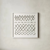 Nordic Vibes I by Moira Hershey. Shown in a crisp white glass frame for a clean and minimalist style. Available as an archival giclee rolled canvas, fine art paper, or poster print. SKU 49122a.