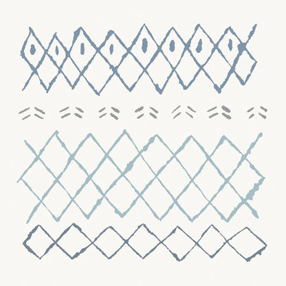 Nordic Vibes I Blue by Moira Hershey. SKU 50075a. Archival Giclee Fine art print for wall decor.