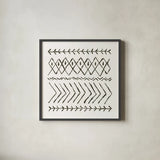 Nordic Vibes II by Moira Hershey. Shown in a sleek black glass frame for a contemporary gallery look. Available as an archival giclee rolled canvas, fine art paper, or poster print. SKU 49123a.