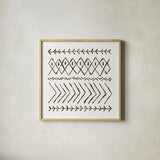Nordic Vibes II by Moira Hershey. Shown in a natural wood glass frame for a timeless modern aesthetic. Available as an archival giclee rolled canvas, fine art paper, or poster print. SKU 49123a.