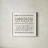 Nordic Vibes II by Moira Hershey. Shown in a crisp white glass frame for a clean and minimalist style. Available as an archival giclee rolled canvas, fine art paper, or poster print. SKU 49123a.