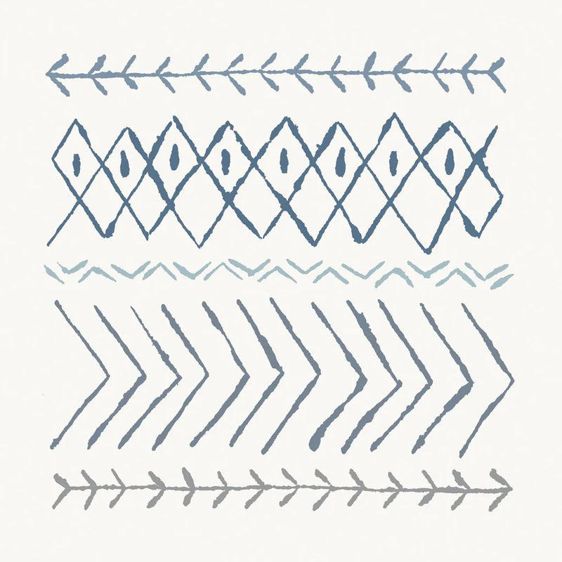 Nordic Vibes II Blue by Moira Hershey. SKU 50076a. Archival Giclee Fine art print for wall decor.