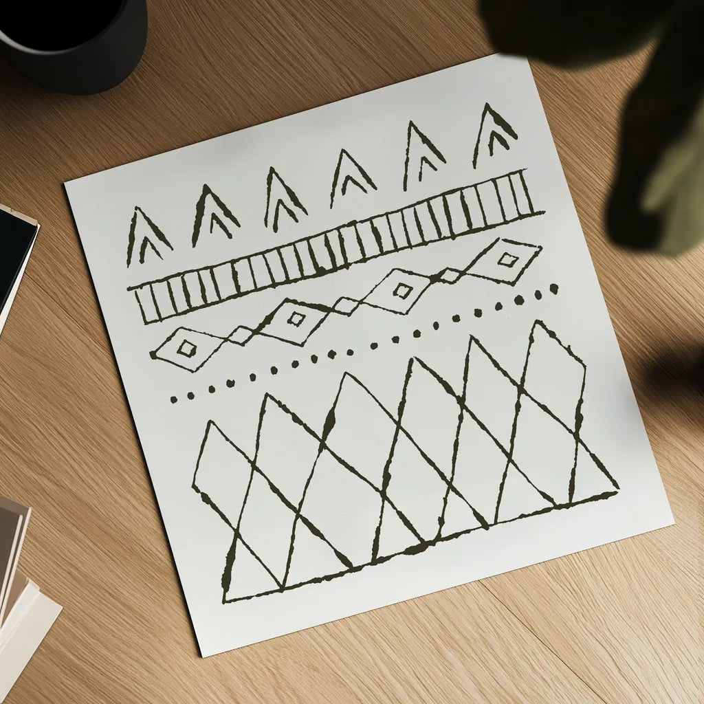 Nordic Vibes III by Moira Hershey. Shown as a detailed flat fine art print, highlighting archival giclee quality. Available as an archival giclee rolled canvas, fine art paper, or poster print. SKU 49124a.