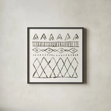 Nordic Vibes III by Moira Hershey. Shown in a sleek black glass frame for a contemporary gallery look. Available as an archival giclee rolled canvas, fine art paper, or poster print. SKU 49124a.