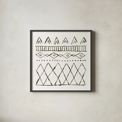 Nordic Vibes III by Moira Hershey. Shown in a sleek black glass frame for a contemporary gallery look. Available as an archival giclee rolled canvas, fine art paper, or poster print. SKU 49124a.