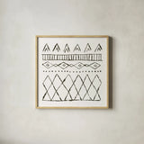 Nordic Vibes III by Moira Hershey. Shown in a natural wood glass frame for a timeless modern aesthetic. Available as an archival giclee rolled canvas, fine art paper, or poster print. SKU 49124a.