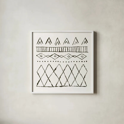 Nordic Vibes III by Moira Hershey. Shown in a crisp white glass frame for a clean and minimalist style. Available as an archival giclee rolled canvas, fine art paper, or poster print. SKU 49124a.