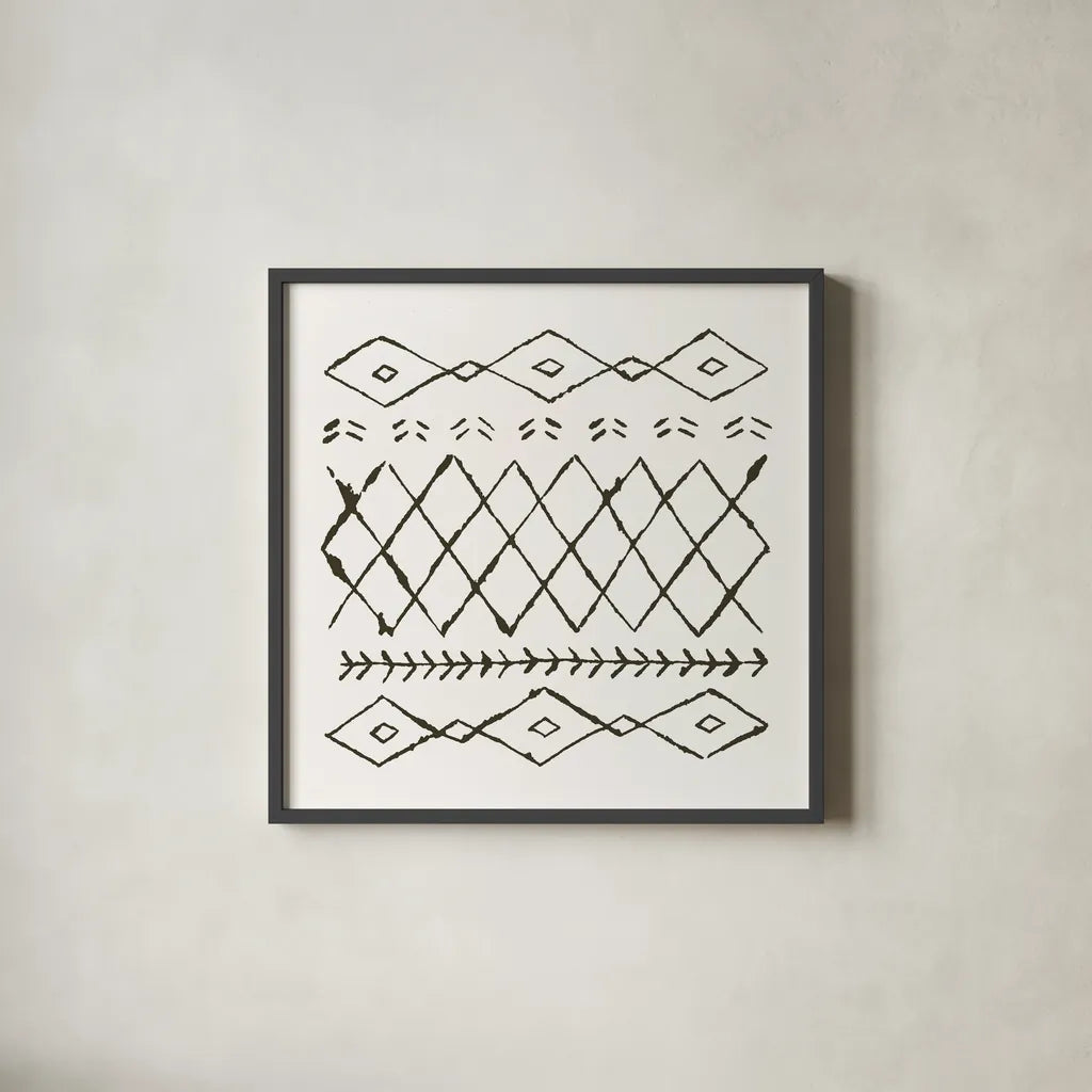 Nordic Vibes IV by Moira Hershey. Shown in a sleek black glass frame for a contemporary gallery look. Available as an archival giclee rolled canvas, fine art paper, or poster print. SKU 49125a.