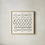 Nordic Vibes IV by Moira Hershey. Shown in a natural wood glass frame for a timeless modern aesthetic. Available as an archival giclee rolled canvas, fine art paper, or poster print. SKU 49125a.