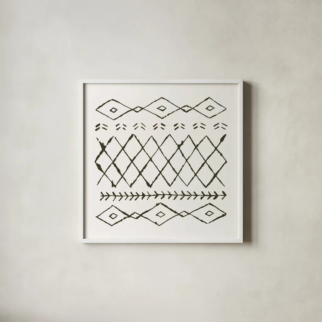 Nordic Vibes IV by Moira Hershey. Shown in a crisp white glass frame for a clean and minimalist style. Available as an archival giclee rolled canvas, fine art paper, or poster print. SKU 49125a.