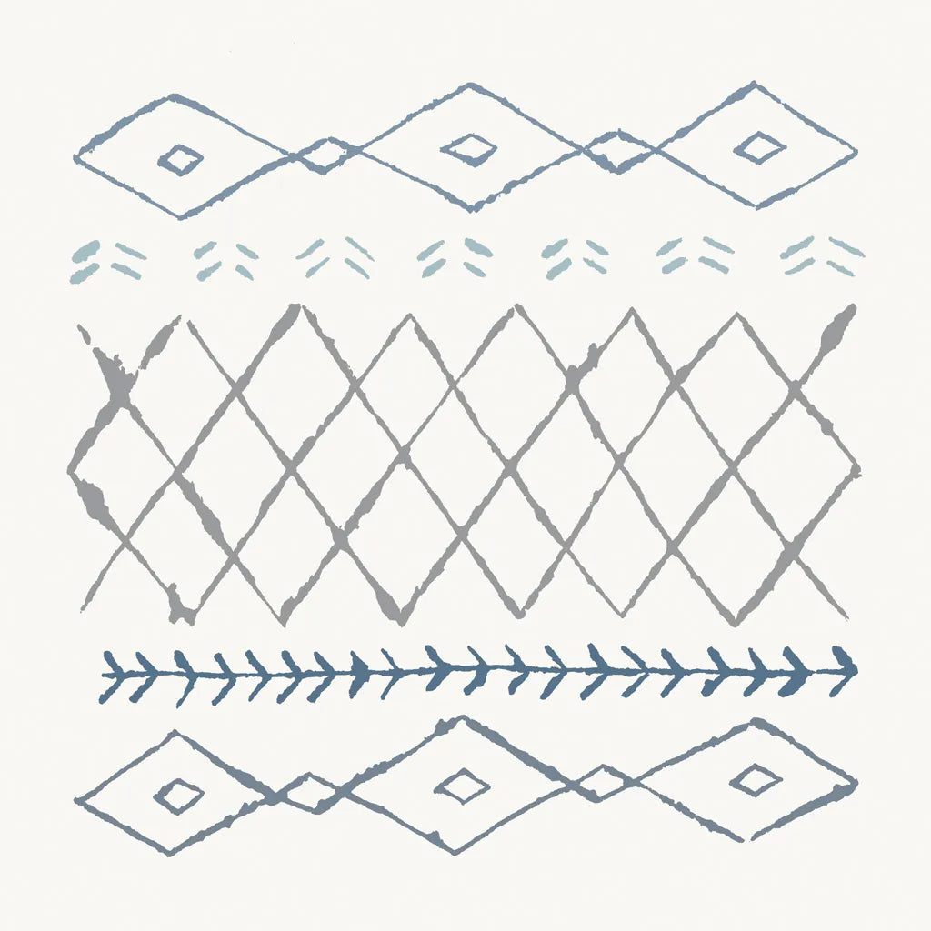 Nordic Vibes IV Blue by Moira Hershey. SKU 50078a. Archival Giclee Fine art print for wall decor.