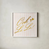 Ooh La La by Moira Hershey. Shown in a crisp white glass frame for a clean and minimalist style. Available as an archival giclee rolled canvas, fine art paper, or poster print. SKU 26194a.