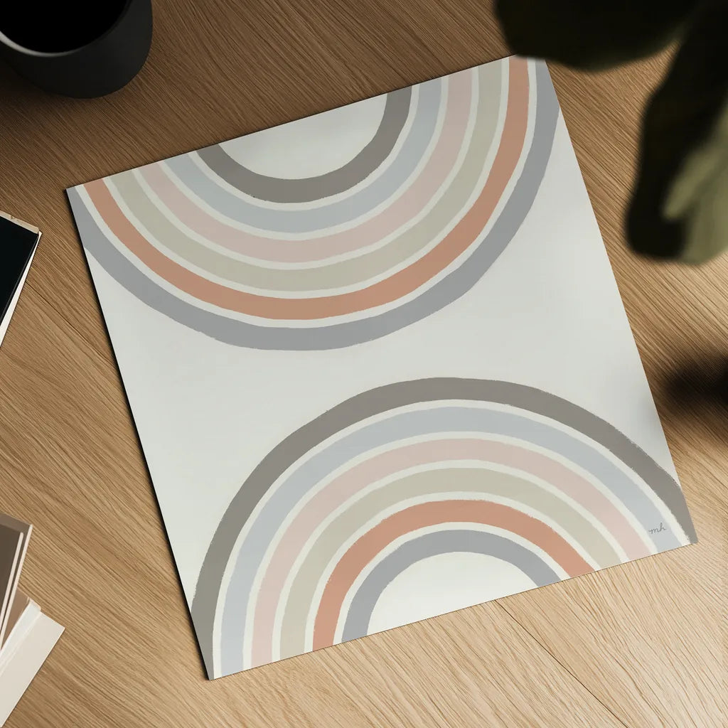 Over The Rainbow I Thick Lines by Moira Hershey. Shown as a detailed flat fine art print, highlighting archival giclee quality. Available as an archival giclee rolled canvas, fine art paper, or poster print. SKU 57808a.