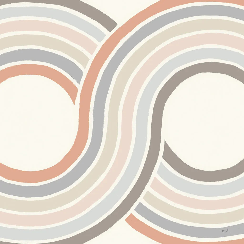 Over The Rainbow II Thick Lines by Moira Hershey. SKU 57809a. Archival Giclee Fine art print for wall decor.