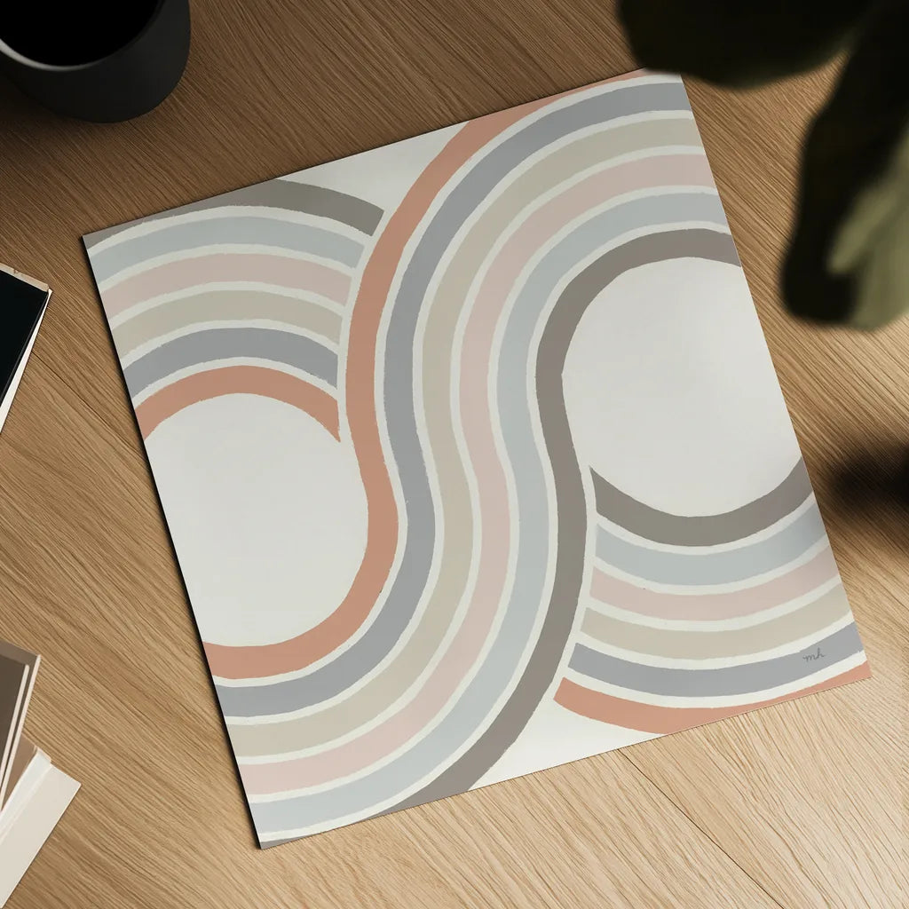 Over The Rainbow II Thick Lines by Moira Hershey. Shown as a detailed flat fine art print, highlighting archival giclee quality. Available as an archival giclee rolled canvas, fine art paper, or poster print. SKU 57809a.