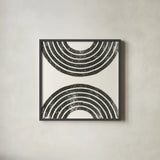 Over the Rainbow BW I by Moira Hershey. Shown in a sleek black glass frame for a contemporary gallery look. Available as an archival giclee rolled canvas, fine art paper, or poster print. SKU 53531a.