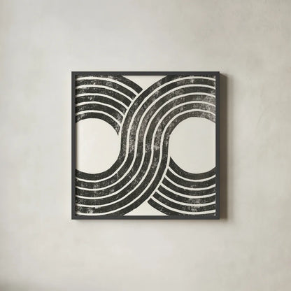 Over the Rainbow BW II by Moira Hershey. Shown in a sleek black glass frame for a contemporary gallery look. Available as an archival giclee rolled canvas, fine art paper, or poster print. SKU 53532a.