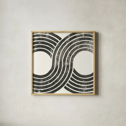 Over the Rainbow BW II by Moira Hershey. Shown in a natural wood glass frame for a timeless modern aesthetic. Available as an archival giclee rolled canvas, fine art paper, or poster print. SKU 53532a.