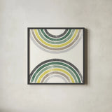 Over the Rainbow I Cabana by Moira Hershey. Shown in a sleek black glass frame for a contemporary gallery look. Available as an archival giclee rolled canvas, fine art paper, or poster print. SKU 68246a.