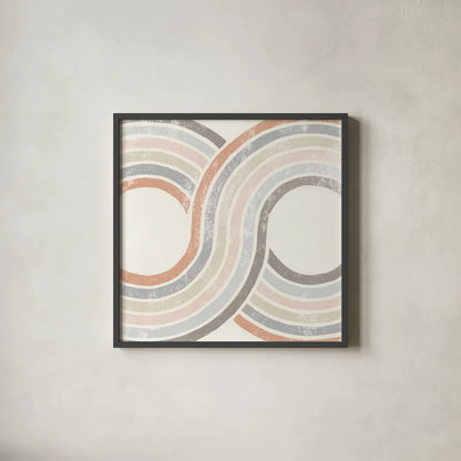 Over the Rainbow II by Moira Hershey. Shown in a sleek black glass frame for a contemporary gallery look. Available as an archival giclee rolled canvas, fine art paper, or poster print. SKU 53530a.