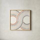 Over the Rainbow II by Moira Hershey. Shown in a natural wood glass frame for a timeless modern aesthetic. Available as an archival giclee rolled canvas, fine art paper, or poster print. SKU 53530a.