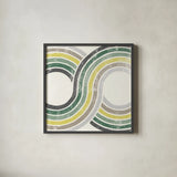 Over the Rainbow II Cabana by Moira Hershey. Shown in a sleek black glass frame for a contemporary gallery look. Available as an archival giclee rolled canvas, fine art paper, or poster print. SKU 68247a.