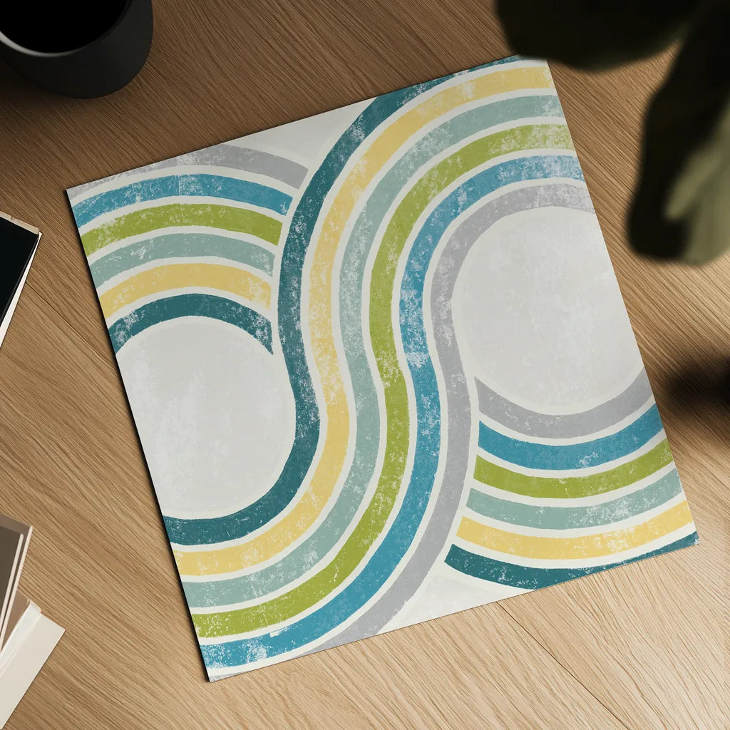 Over the Rainbow II Green by Moira Hershey. Shown as a detailed flat fine art print, highlighting archival giclee quality. Available as an archival giclee rolled canvas, fine art paper, or poster print. SKU 72249a.