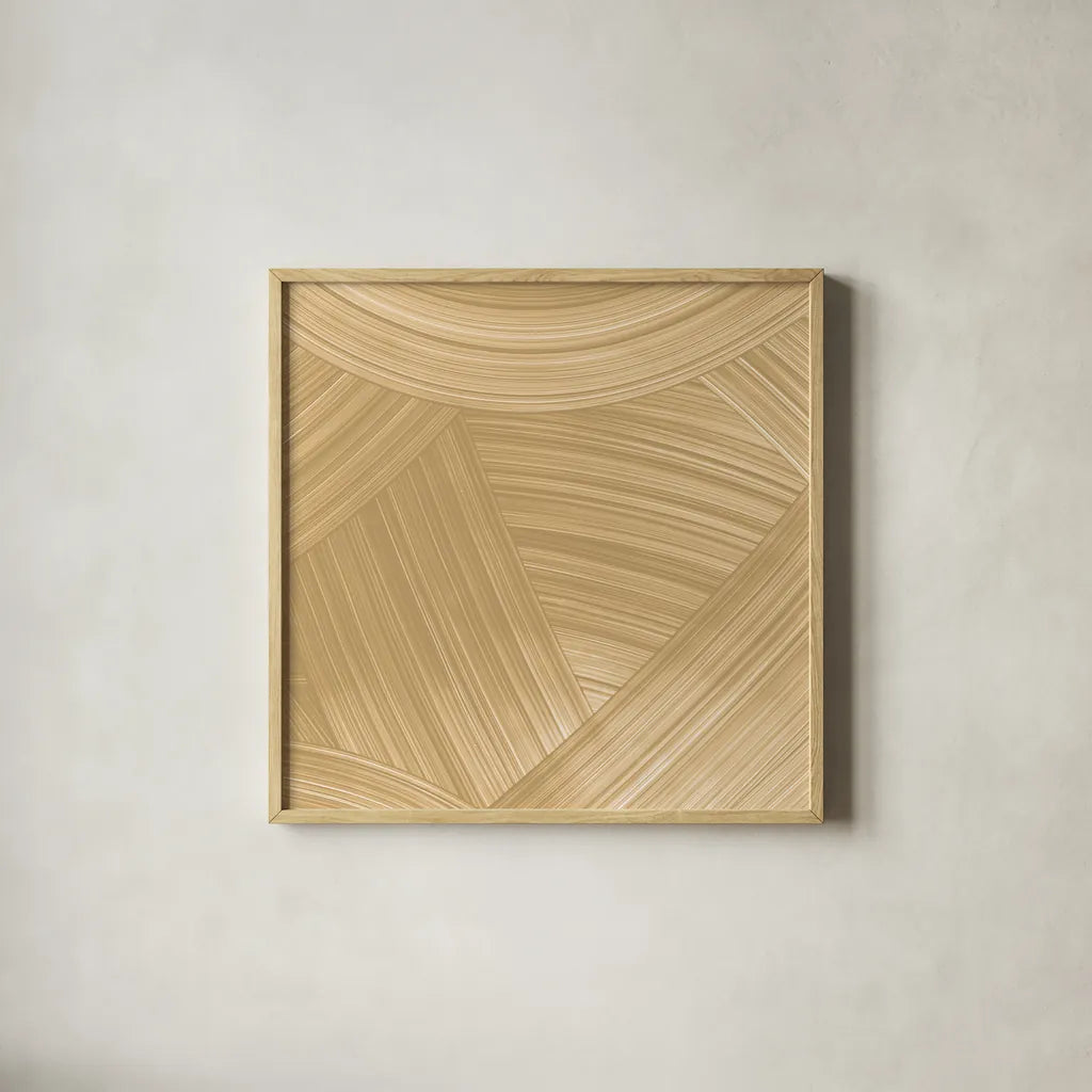 Overpass II by Moira Hershey. Shown in a natural wood glass frame for a timeless modern aesthetic. Available as an archival giclee rolled canvas, fine art paper, or poster print. SKU 59964a.