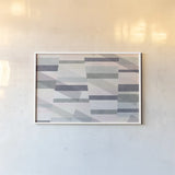 Pastel Reflections I by Moira Hershey. shown as a paper print in a white frame. Available as a archival giclee rolled canvas, fine art paper, or poster print. SKU 35537i.
