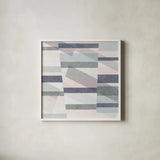 Pastel Reflections III by Moira Hershey. Shown in a crisp white glass frame for a clean and minimalist style. Available as an archival giclee rolled canvas, fine art paper, or poster print. SKU 35539a.