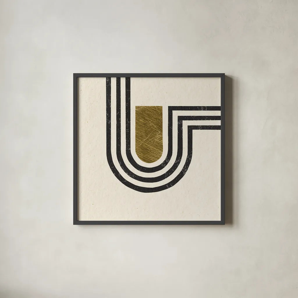 Path I by Moira Hershey. Shown in a sleek black glass frame for a contemporary gallery look. Available as an archival giclee rolled canvas, fine art paper, or poster print. SKU 82819a.