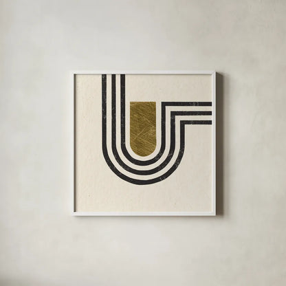 Path I by Moira Hershey. Shown in a crisp white glass frame for a clean and minimalist style. Available as an archival giclee rolled canvas, fine art paper, or poster print. SKU 82819a.