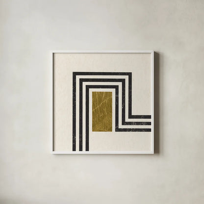 Path II by Moira Hershey. Shown in a crisp white glass frame for a clean and minimalist style. Available as an archival giclee rolled canvas, fine art paper, or poster print. SKU 82820a.