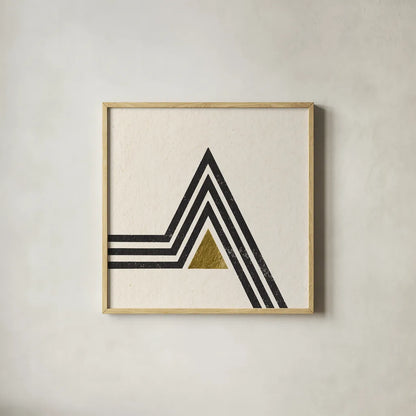 Path IV by Moira Hershey. Shown in a natural wood glass frame for a timeless modern aesthetic. Available as an archival giclee rolled canvas, fine art paper, or poster print. SKU 82822a.