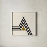 Path IV by Moira Hershey. Shown in a crisp white glass frame for a clean and minimalist style. Available as an archival giclee rolled canvas, fine art paper, or poster print. SKU 82822a.