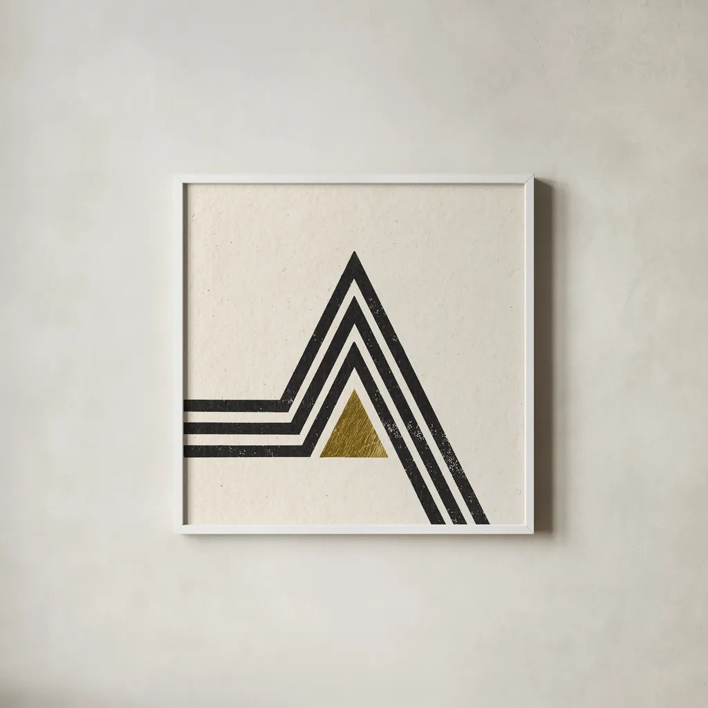 Path IV by Moira Hershey. Shown in a crisp white glass frame for a clean and minimalist style. Available as an archival giclee rolled canvas, fine art paper, or poster print. SKU 82822a.