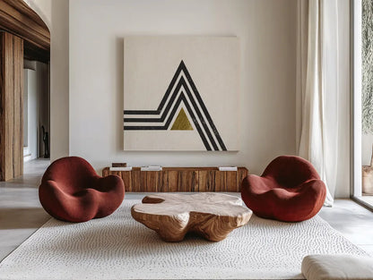Path IV by Moira Hershey. Shown as extra-large giant wall art in a modern living room. Available as an archival giclee rolled canvas, fine art paper, or poster print. SKU 82822a.