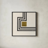 Path IV by Moira Hershey. Shown in a sleek black glass frame for a contemporary gallery look. Available as an archival giclee rolled canvas, fine art paper, or poster print. SKU 83584a.