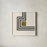 Path IV by Moira Hershey. Shown in a crisp white glass frame for a clean and minimalist style. Available as an archival giclee rolled canvas, fine art paper, or poster print. SKU 83584a.