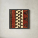 Patterns of the Savanna I by Moira Hershey. Shown in a sleek black glass frame for a contemporary gallery look. Available as an archival giclee rolled canvas, fine art paper, or poster print. SKU 10054a.