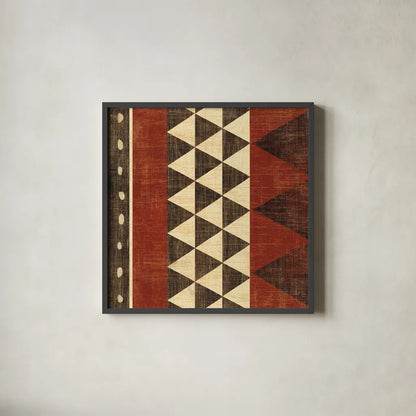 Patterns of the Savanna I by Moira Hershey. Shown in a sleek black glass frame for a contemporary gallery look. Available as an archival giclee rolled canvas, fine art paper, or poster print. SKU 10054a.